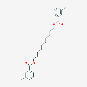 molecular formula C26H34O4 B289682 10-[(3-Methylbenzoyl)oxy]decyl 3-methylbenzoate 