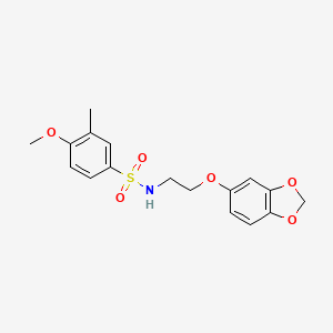N-(2-(benzo[d][1,3]dioxol-5-yloxy)ethyl)-4-methoxy-3-methylbenzenesulfonamide