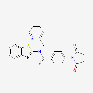 N-(benzo[d]thiazol-2-yl)-4-(2,5-dioxopyrrolidin-1-yl)-N-(pyridin-2-ylmethyl)benzamide