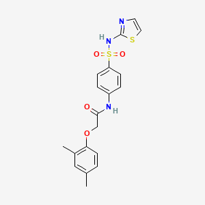 2-(2,4-dimethylphenoxy)-N-[4-(1,3-thiazol-2-ylsulfamoyl)phenyl]acetamide