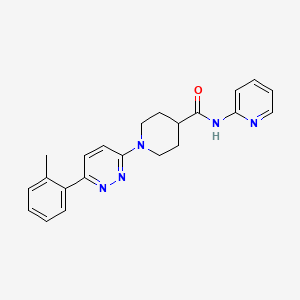 molecular formula C22H23N5O B2896835 N-(pyridin-2-yl)-1-(6-(o-tolyl)pyridazin-3-yl)piperidine-4-carboxamide CAS No. 1203155-50-3