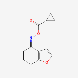 molecular formula C12H13NO3 B2896838 [(Z)-6,7-dihydro-5H-1-benzofuran-4-ylideneamino] cyclopropanecarboxylate CAS No. 478048-00-9