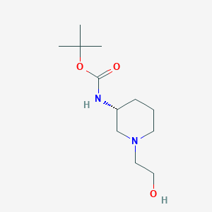 molecular formula C12H24N2O3 B2896855 [(R)-1-(2-Hydroxy-ethyl)-piperidin-3-yl]-carbamic acid tert-butyl ester CAS No. 1354003-20-5