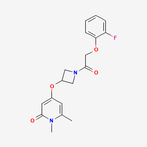 4-((1-(2-(2-fluorophenoxy)acetyl)azetidin-3-yl)oxy)-1,6-dimethylpyridin-2(1H)-one