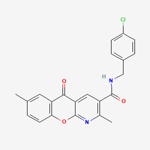 N-(4-chlorobenzyl)-2,7-dimethyl-5-oxo-5H-chromeno[2,3-b]pyridine-3-carboxamide