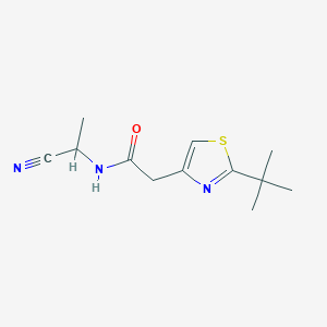 2-(2-tert-butyl-1,3-thiazol-4-yl)-N-(1-cyanoethyl)acetamide