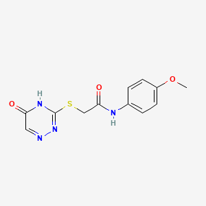 N-(4-methoxyphenyl)-2-(5-oxo(4H-1,2,4-triazin-3-ylthio))acetamide