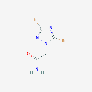 molecular formula C4H4Br2N4O B2896870 2-(3,5-dibromo-1H-1,2,4-triazol-1-yl)acetamide CAS No. 919266-86-7