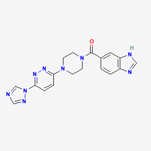 (4-(6-(1H-1,2,4-triazol-1-yl)pyridazin-3-yl)piperazin-1-yl)(1H-benzo[d]imidazol-5-yl)methanone