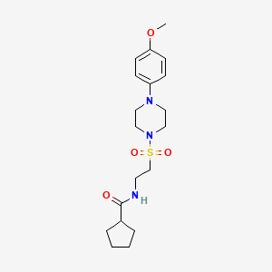 N-(2-((4-(4-methoxyphenyl)piperazin-1-yl)sulfonyl)ethyl)cyclopentanecarboxamide