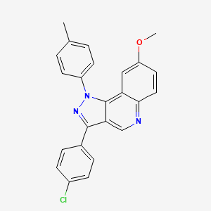 3-(4-chlorophenyl)-8-methoxy-1-(4-methylphenyl)-1H-pyrazolo[4,3-c]quinoline