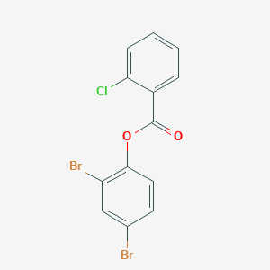molecular formula C13H7Br2ClO2 B289691 2,4-Dibromophenyl 2-chlorobenzoate 