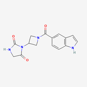 3-(1-(1H-indole-5-carbonyl)azetidin-3-yl)imidazolidine-2,4-dione