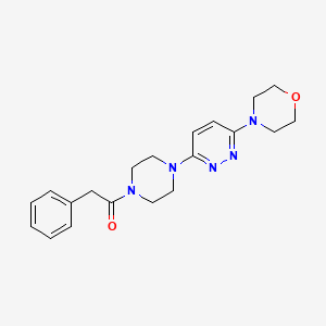 molecular formula C20H25N5O2 B2896916 1-(4-(6-Morpholinopyridazin-3-yl)piperazin-1-yl)-2-phenylethanone CAS No. 898437-71-3