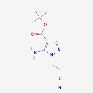 Tert-butyl 5-amino-1-(2-cyanoethyl)pyrazole-4-carboxylate
