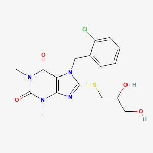 7-[(2-Chlorophenyl)methyl]-8-(2,3-dihydroxypropylsulfanyl)-1,3-dimethylpurine-2,6-dione