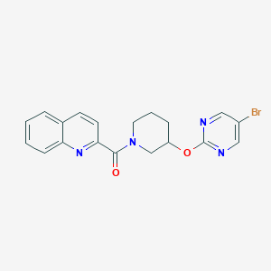 molecular formula C19H17BrN4O2 B2896921 (3-((5-Bromopyrimidin-2-yl)oxy)piperidin-1-yl)(quinolin-2-yl)methanone CAS No. 2034326-99-1