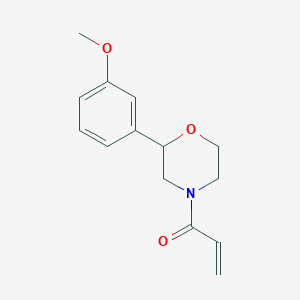 molecular formula C14H17NO3 B2896922 1-[2-(3-Methoxyphenyl)morpholin-4-yl]prop-2-en-1-one CAS No. 2175582-46-2