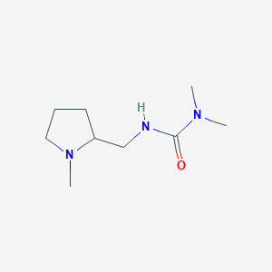 molecular formula C9H19N3O B2896933 1,1-二甲基-3-[(1-甲基吡咯烷-2-基)甲基]脲 CAS No. 1690628-70-6