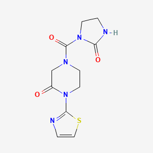 4-(2-Oxoimidazolidine-1-carbonyl)-1-(1,3-thiazol-2-yl)piperazin-2-one