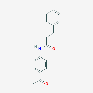 molecular formula C17H17NO2 B289694 N-(4-Acetylphenyl)-3-phenylpropanamide 