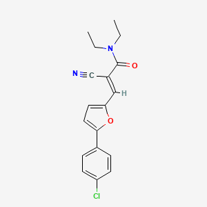(E)-3-[5-(4-chlorophenyl)furan-2-yl]-2-cyano-N,N-diethylprop-2-enamide