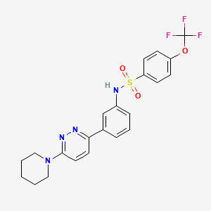 N-[3-(6-piperidin-1-ylpyridazin-3-yl)phenyl]-4-(trifluoromethoxy)benzenesulfonamide