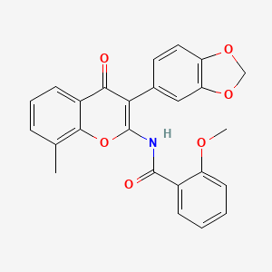 N-[3-(1,3-benzodioxol-5-yl)-8-methyl-4-oxo-4H-chromen-2-yl]-2-methoxybenzamide