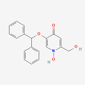molecular formula C19H17NO4 B2896954 4(1H)-Pyridinone, 5-(diphenylmethoxy)-1-hydroxy-2-(hydroxymethyl)- CAS No. 114875-62-6