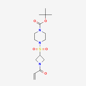 Tert-butyl 4-(1-prop-2-enoylazetidin-3-yl)sulfonylpiperazine-1-carboxylate