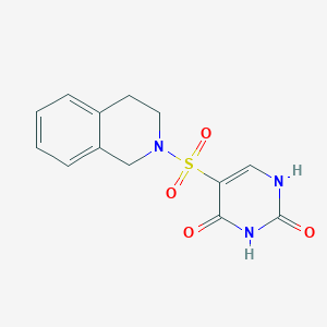 molecular formula C13H13N3O4S B2896959 5-(3,4-dihydroisoquinolin-2(1H)-ylsulfonyl)-2-hydroxypyrimidin-4(3H)-one CAS No. 897622-94-5
