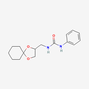 molecular formula C16H22N2O3 B2896962 1-(1,4-Dioxaspiro[4.5]decan-2-ylmethyl)-3-phenylurea CAS No. 899957-76-7