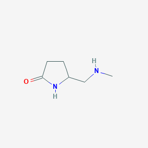 molecular formula C6H12N2O B2896966 5-[(Methylamino)methyl]pyrrolidin-2-one CAS No. 929972-85-0