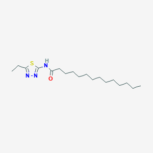 molecular formula C18H33N3OS B289697 N-(5-ethyl-1,3,4-thiadiazol-2-yl)tetradecanamide 