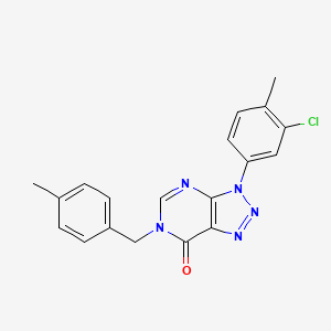 molecular formula C19H16ClN5O B2896974 3-(3-Chloro-4-methylphenyl)-6-[(4-methylphenyl)methyl]triazolo[4,5-d]pyrimidin-7-one CAS No. 893930-82-0