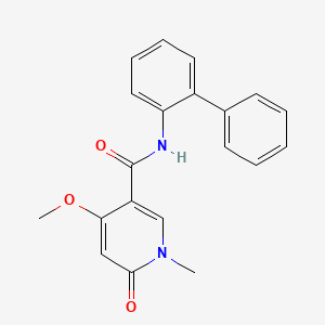 molecular formula C20H18N2O3 B2896978 N-([1,1'-联苯]-2-基)-4-甲氧基-1-甲基-6-氧代-1,6-二氢吡啶-3-甲酰胺 CAS No. 2034618-74-9