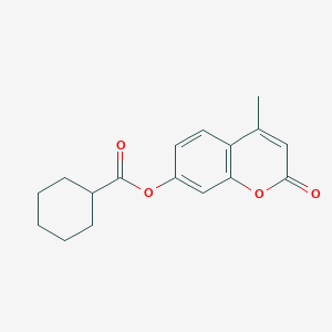 molecular formula C17H18O4 B289699 4-methyl-2-oxo-2H-chromen-7-yl cyclohexanecarboxylate 