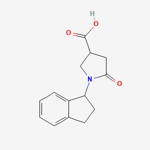 1-(2,3-dihydro-1H-inden-1-yl)-5-oxopyrrolidine-3-carboxylic acid