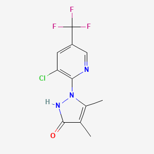 1-[3-chloro-5-(trifluoromethyl)-2-pyridinyl]-4,5-dimethyl-1,2-dihydro-3H-pyrazol-3-one