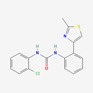 molecular formula C17H14ClN3OS B2897008 1-(2-Chlorophenyl)-3-(2-(2-methylthiazol-4-yl)phenyl)urea CAS No. 1795211-07-2