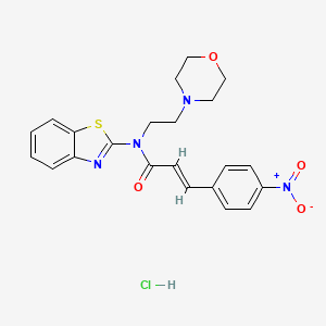 (E)-N-(benzo[d]thiazol-2-yl)-N-(2-morpholinoethyl)-3-(4-nitrophenyl)acrylamide hydrochloride