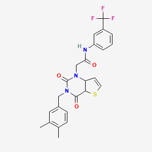 2-{3-[(3,4-dimethylphenyl)methyl]-2,4-dioxo-1H,2H,3H,4H-thieno[3,2-d]pyrimidin-1-yl}-N-[3-(trifluoromethyl)phenyl]acetamide