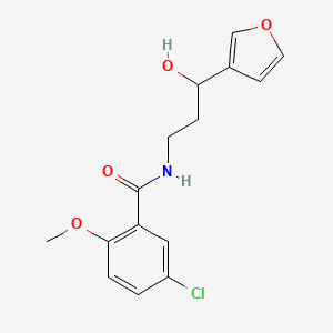 molecular formula C15H16ClNO4 B2897020 5-chloro-N-(3-(furan-3-yl)-3-hydroxypropyl)-2-methoxybenzamide CAS No. 1428378-03-3