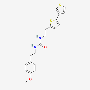 molecular formula C20H22N2O2S2 B2897031 1-(2-([2,3'-联噻吩]-5-基)乙基)-3-(4-甲氧基苯乙基)脲 CAS No. 2034594-89-1
