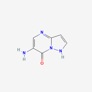 molecular formula C6H6N4O B2897045 6-氨基吡唑并[1,5-a]嘧啶-7(1H)-酮 CAS No. 78666-77-0