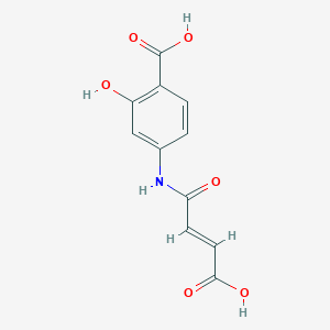 molecular formula C11H9NO6 B2897046 (E)-4-(3-carboxyacrylamido)-2-hydroxybenzoic acid CAS No. 118726-72-0