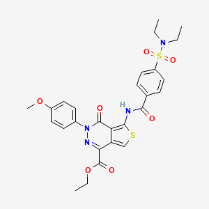 B2897048 ethyl 5-(4-(N,N-diethylsulfamoyl)benzamido)-3-(4-methoxyphenyl)-4-oxo-3,4-dihydrothieno[3,4-d]pyridazine-1-carboxylate CAS No. 851977-68-9