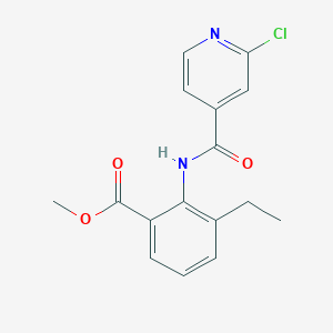 molecular formula C16H15ClN2O3 B2897049 Methyl 2-(2-chloropyridine-4-amido)-3-ethylbenzoate CAS No. 1376368-48-7
