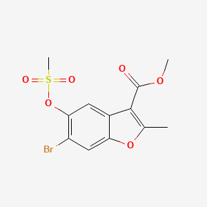Methyl 6-bromo-5-(methanesulfonyloxy)-2-methyl-1-benzofuran-3-carboxylate