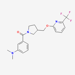 [3-(Dimethylamino)phenyl]-[3-[[6-(trifluoromethyl)pyridin-2-yl]oxymethyl]pyrrolidin-1-yl]methanone